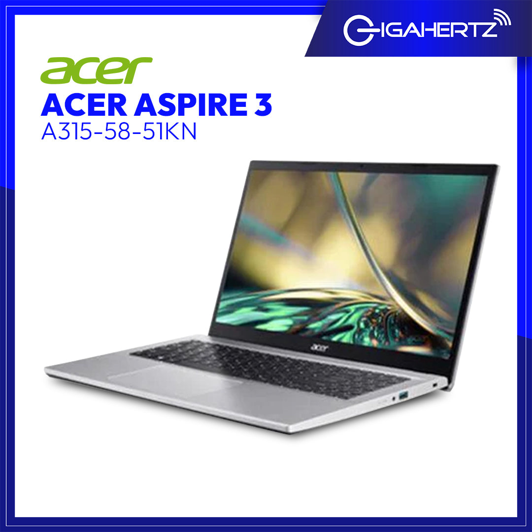 Acer Aspire 3 A315 - 58 - 51KN | 15.6" HD | i5 - 1135G7 | UHD Graphics | 8GB RAM | 512GB SSD | WIN 10 | Gigahertz