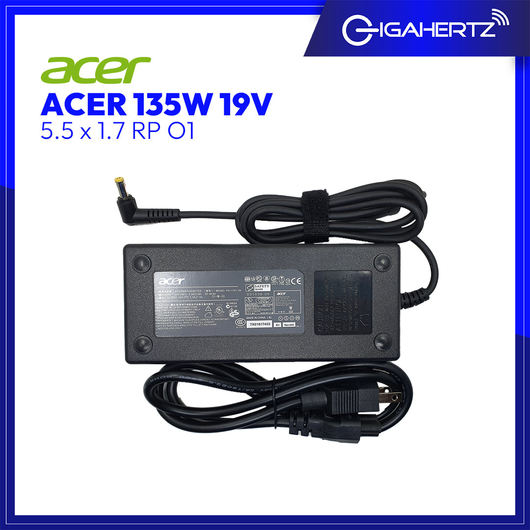 Acer Adapter 135W 19V 5.5 x 1.7 RP O1 | Gigahertz