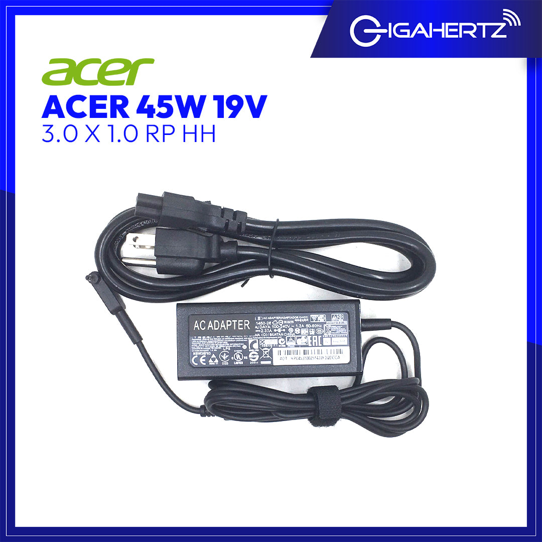 Acer Adapter 45W 19V 3.0 X 1.0 RP HH