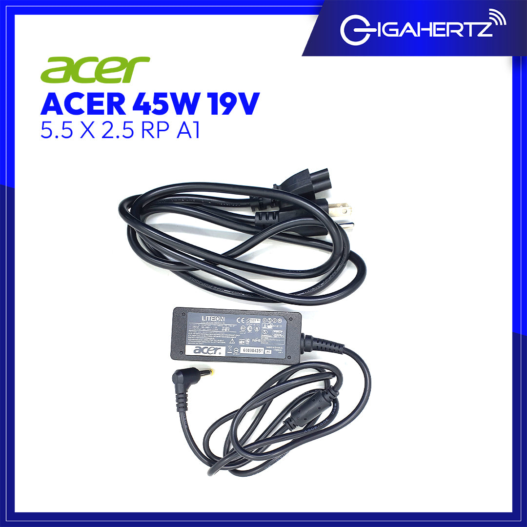 Acer Adapter 45W 19V 5.5 X 2.5 RP A1 | Gigahertz