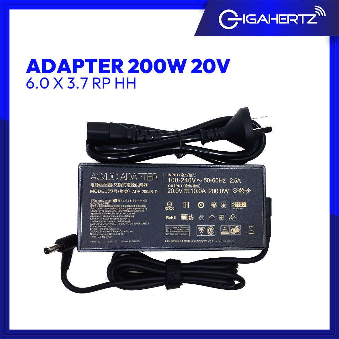 Adapter 200W 20V 6.0 X 3.7 RP HH | Gigahertz