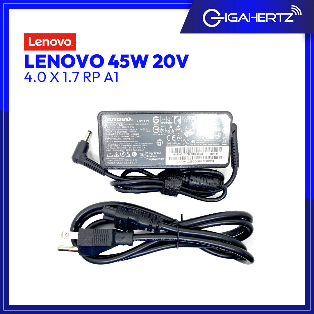 Lenovo Adapter 45W 20V 4.0 X 1.7 RP A1 | Gigahertz