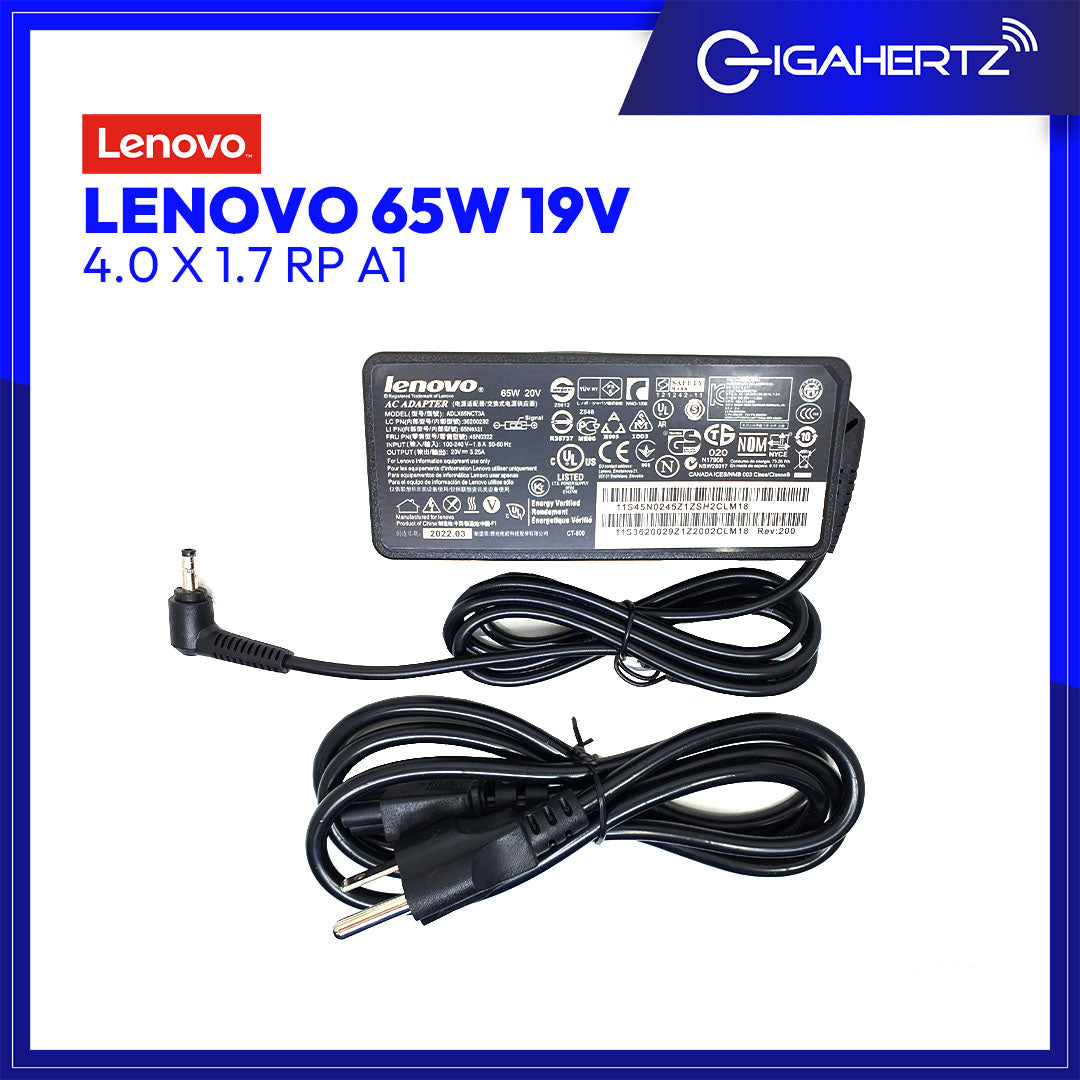 Lenovo Adapter 65W 19V 4.0 X 1.7 A1 | Gigahertz