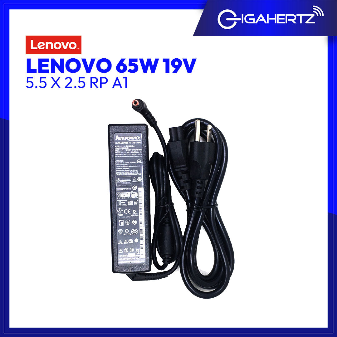 Lenovo 65W 19V 5.5 X 2.5 RP A1 | Gigahertz