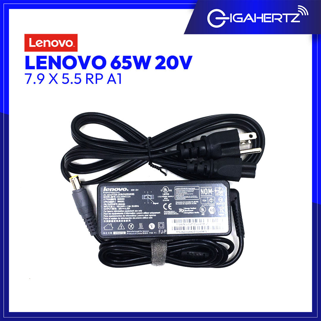 Lenovo Adapter 65W 20V 7.9 X 5.5 RP A1 | Gigahertz