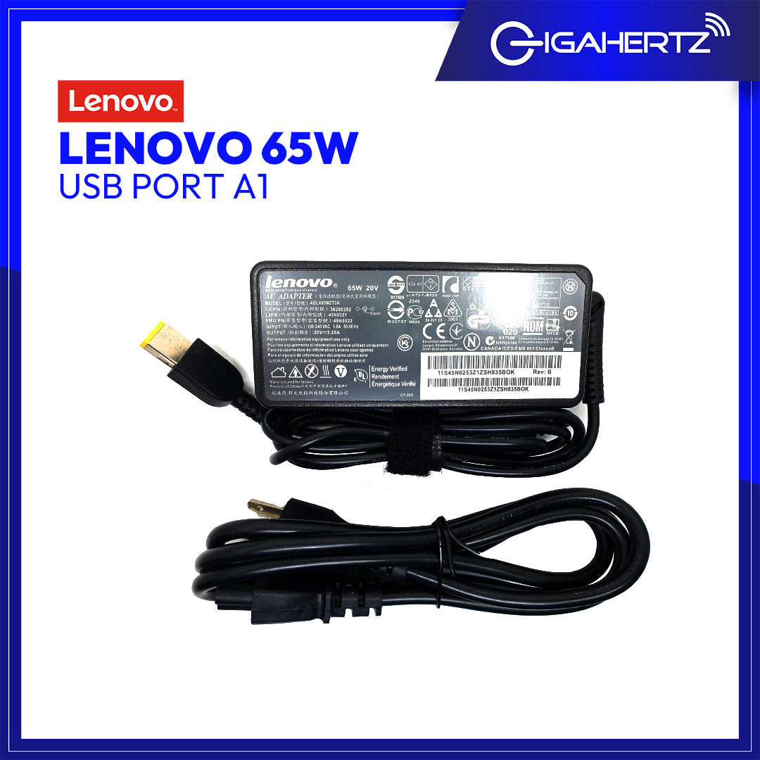 Lenovo Adapter 65W USB Port A1 | Gigahertz