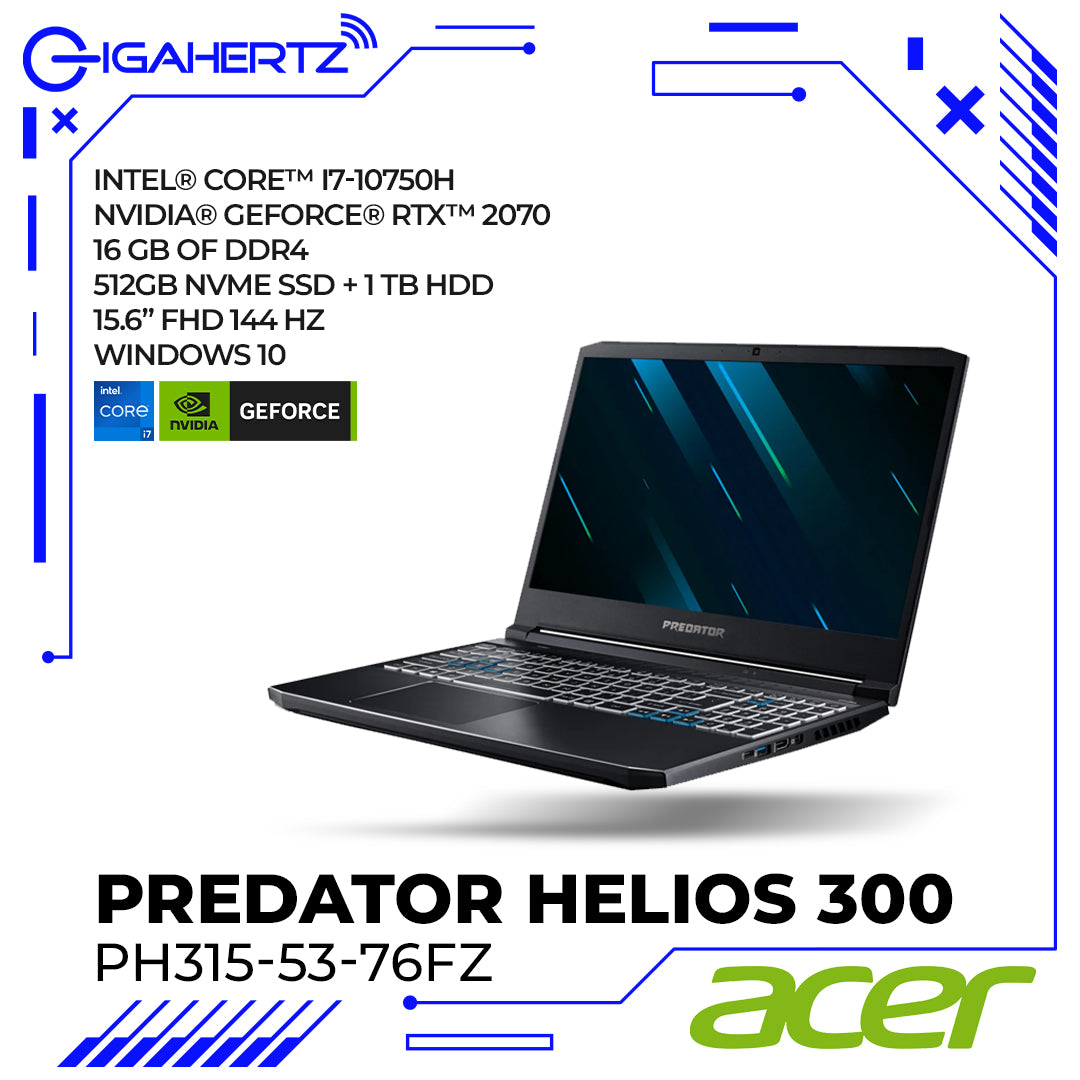 Acer Predator Helios 300 PH315-53-76FZ Gaming Laptop