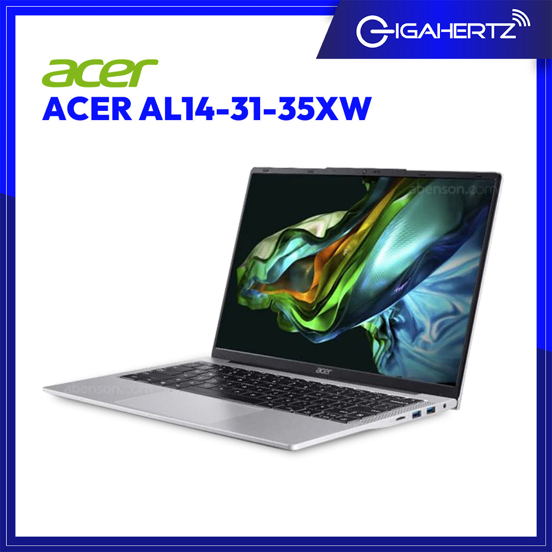 Acer AL14-31-35XW Pure Silver | 14" IPS | i3-N300 | UHD Graphics | 8GB RAM | 512GB SSD | WIN 11