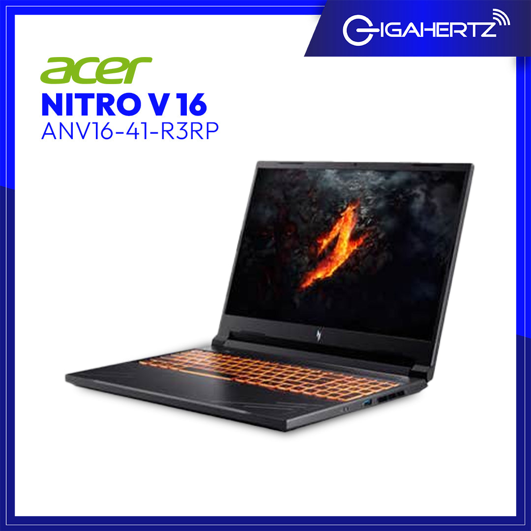 Acer Nitro V 16 ANV16 - 41 - R3RP Gaming Laptop | 16" WUXGA | Ryzen 7 8845HS | GeForce RTX 4050 | 8GB RAM | 512GB SSD | WIN 11 | Gigahertz