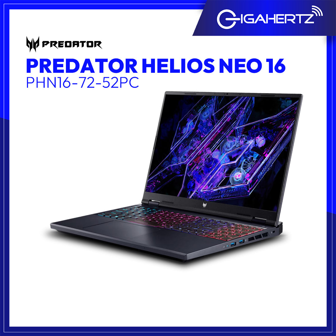 Acer Predator Helios Neo 16 PHN16 - 72 - 52PC Gaming Laptop | 16" WUXGA | i5 - 14500HX | GeForce RTX 4050 | 8GB RAM | 512GB SSD | WIN 11 | Gigahertz