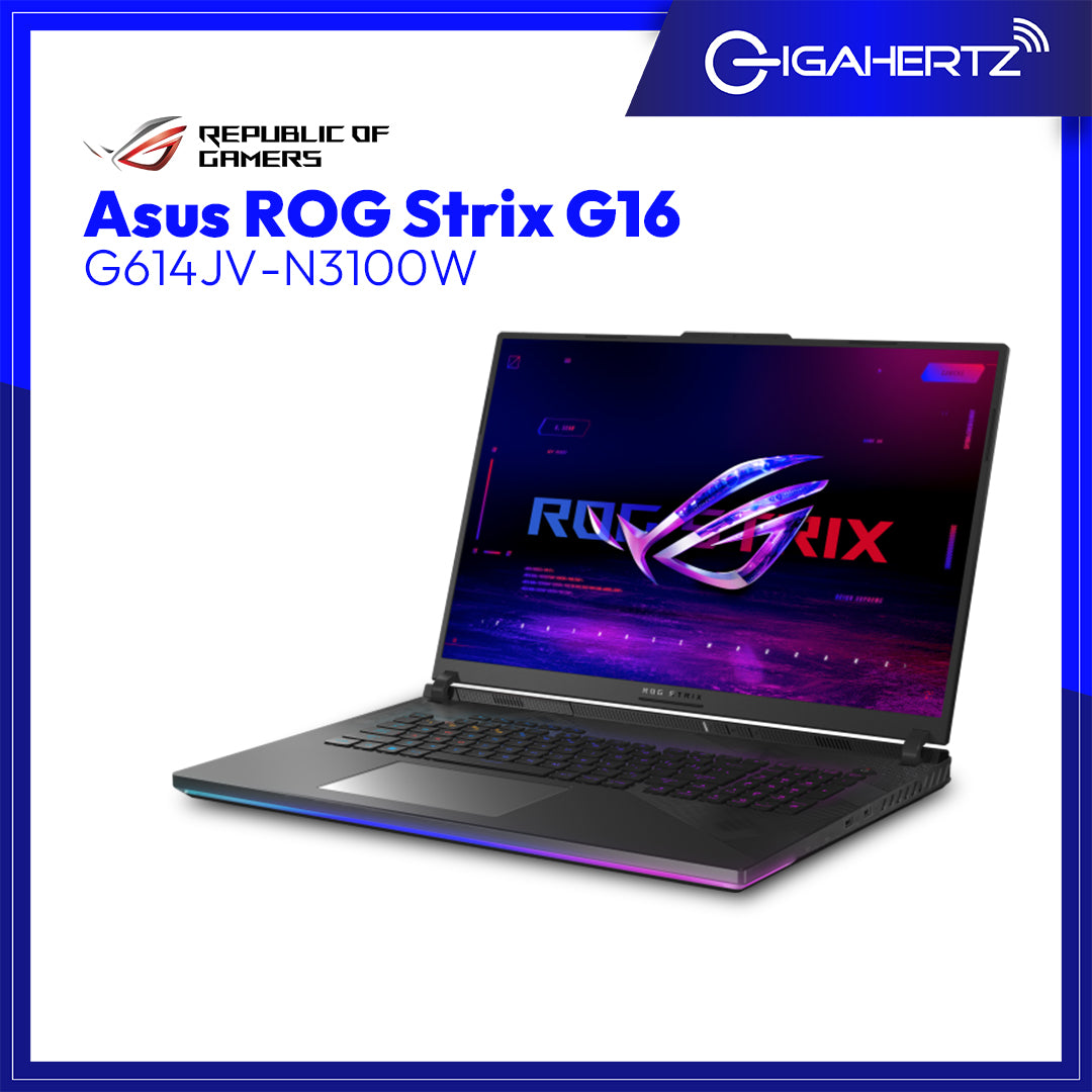 Asus ROG Strix G16 G614JV - N3100W | 16" FHD | i7 - 13650HX | GeForce RTX 4060 | 16GB RAM | 1TB SSD | WIN 11 | Gigahertz