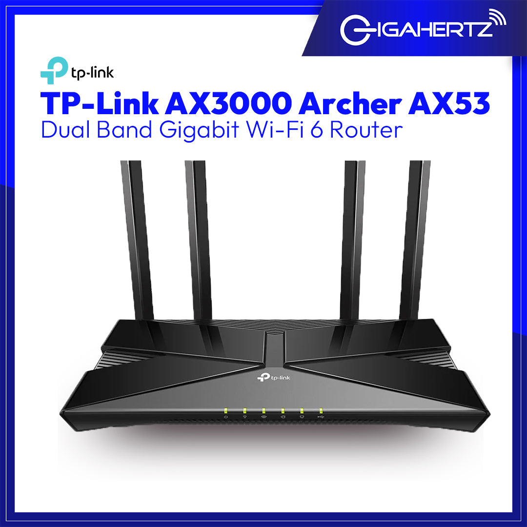 TP-Link AX3000 Dual Band Gigabit Wi-Fi 6 Router (Archer AX53)