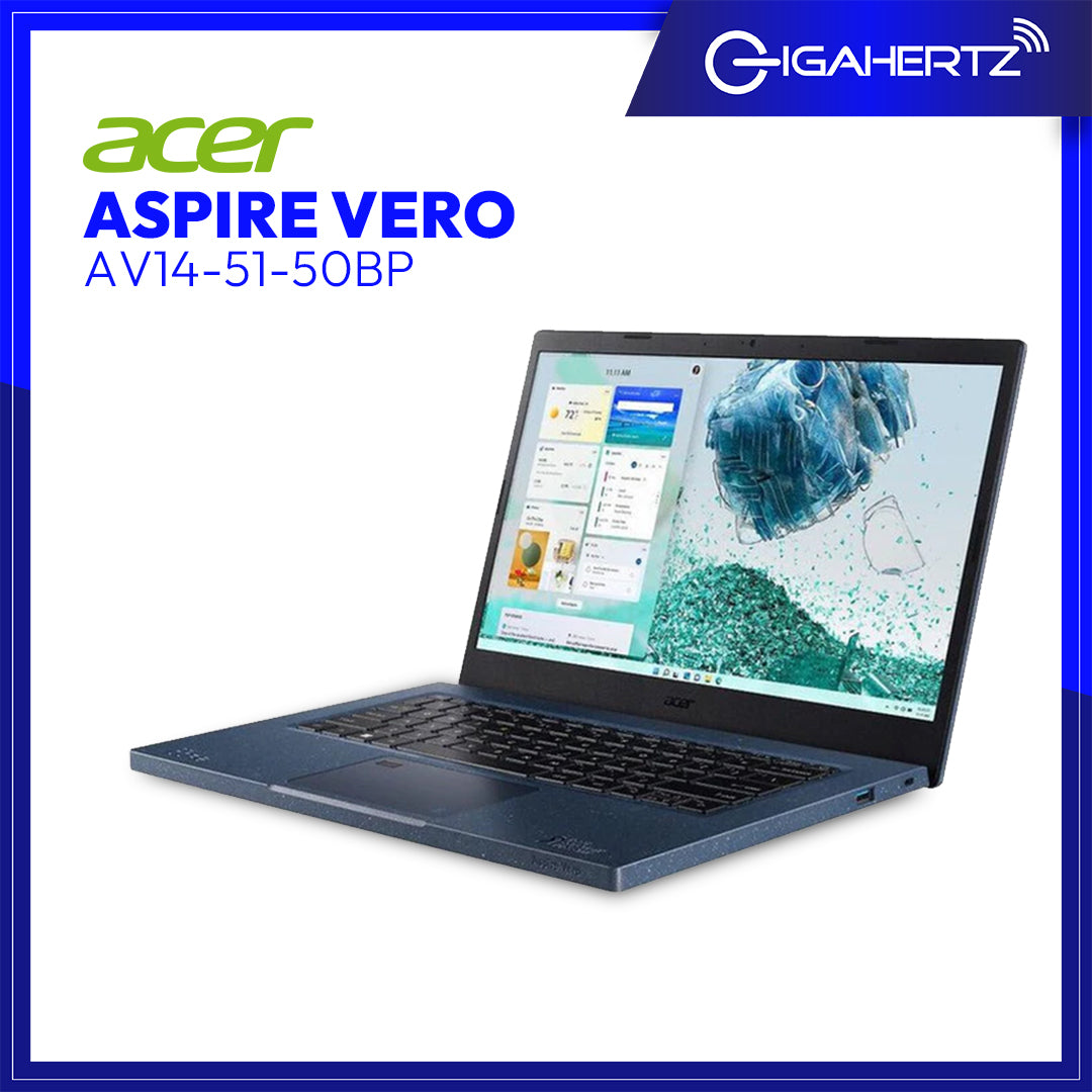 Acer Aspire Vero AV14 - 51 - 50BP Notebook | 14" | i5 - 1235U | Iris Xe Graphics | 8GB RAM | 512GB SSD | WIN 11 | Gigahertz