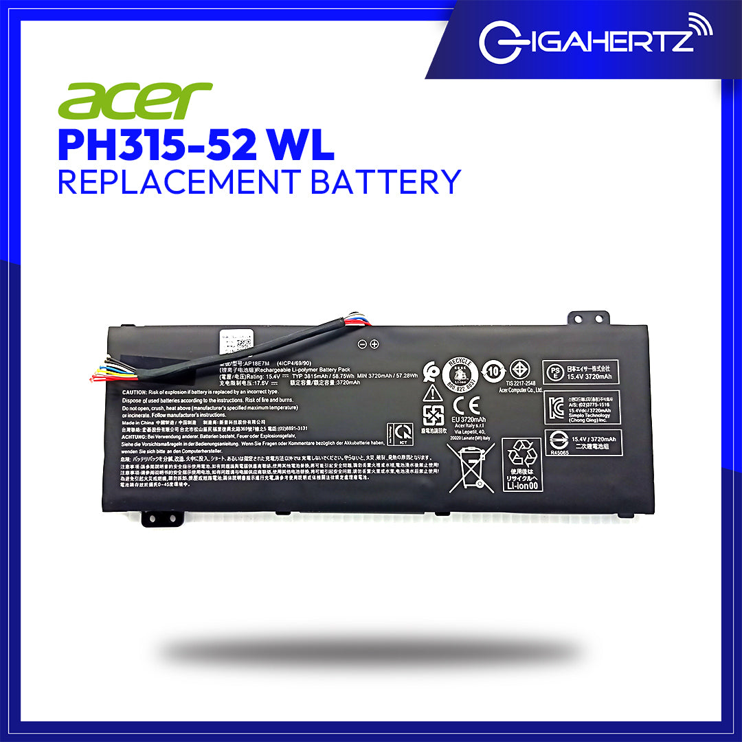 Acer Battery PH315 - 52 WL | Gigahertz