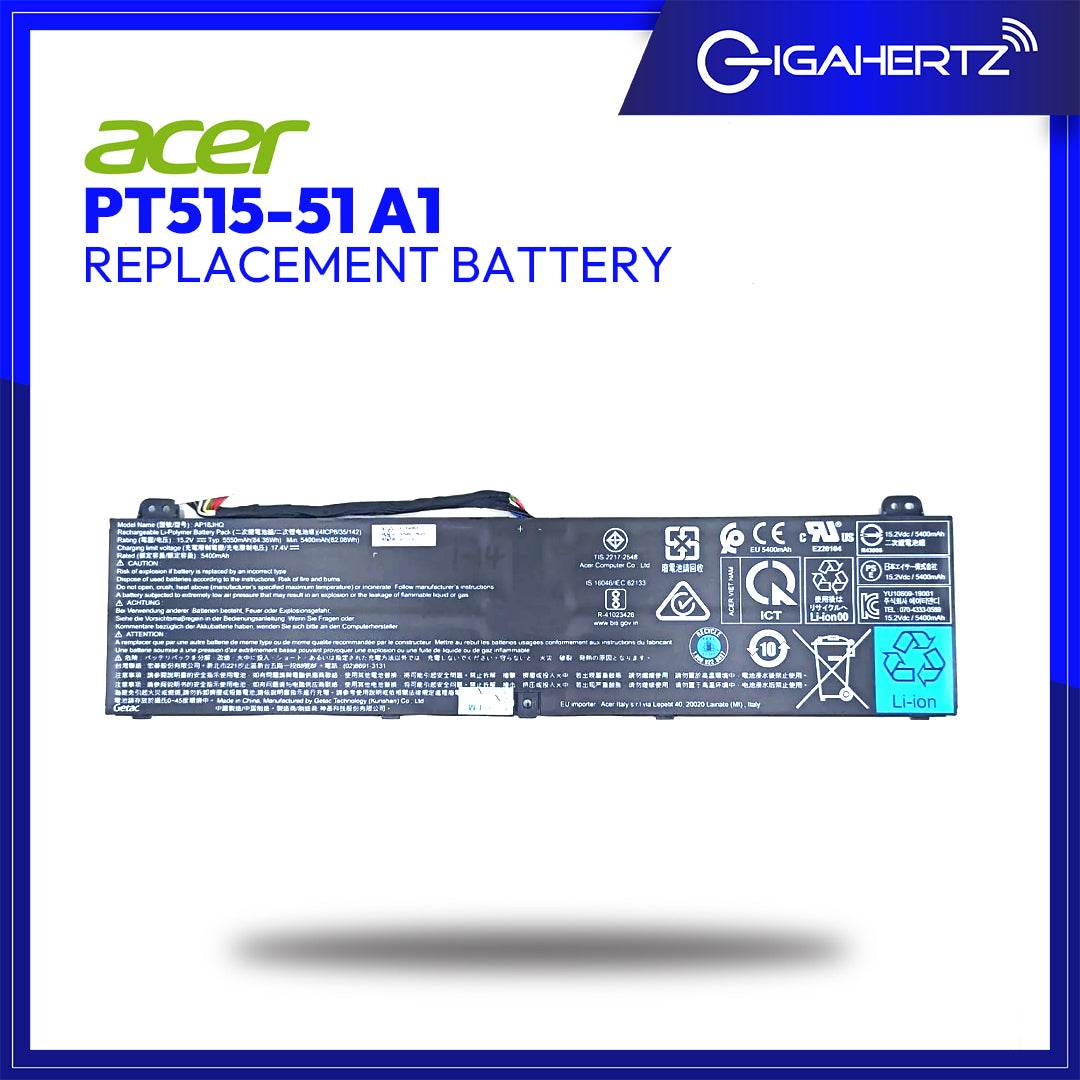 Replacement Battery for Acer PT515 - 51 A1 | Gigahertz