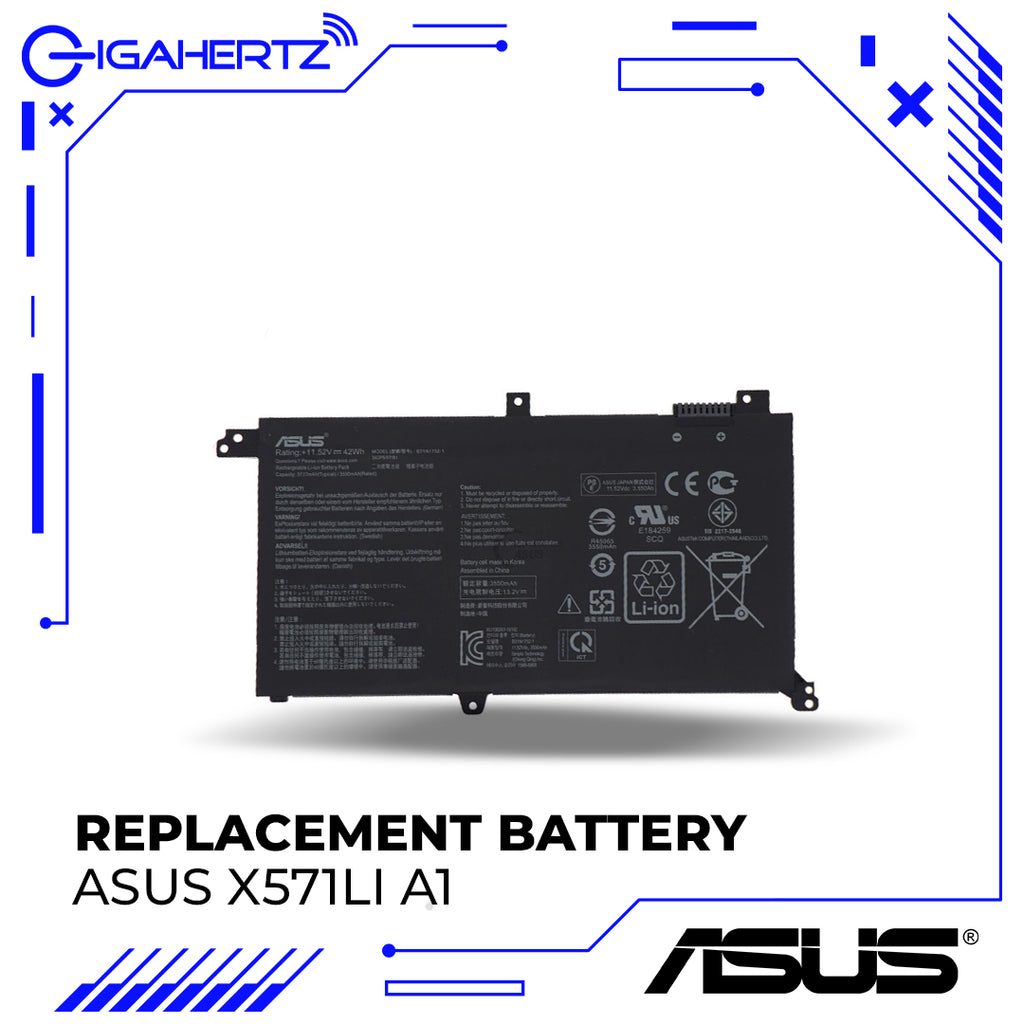 Replacement Battery for Asus X571LI A1 | Gigahertz