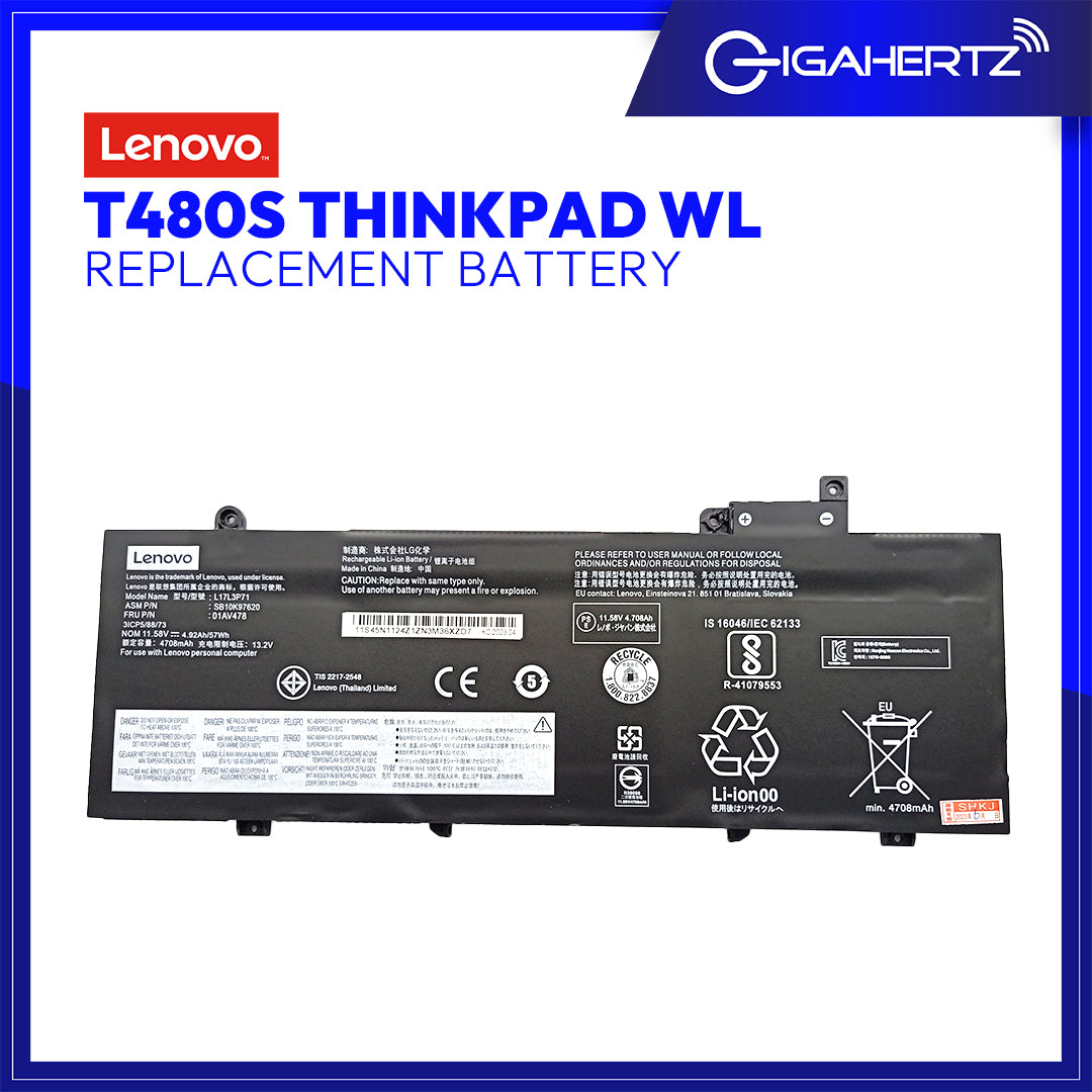 Lenovo Battery T480s Thinkpad WL