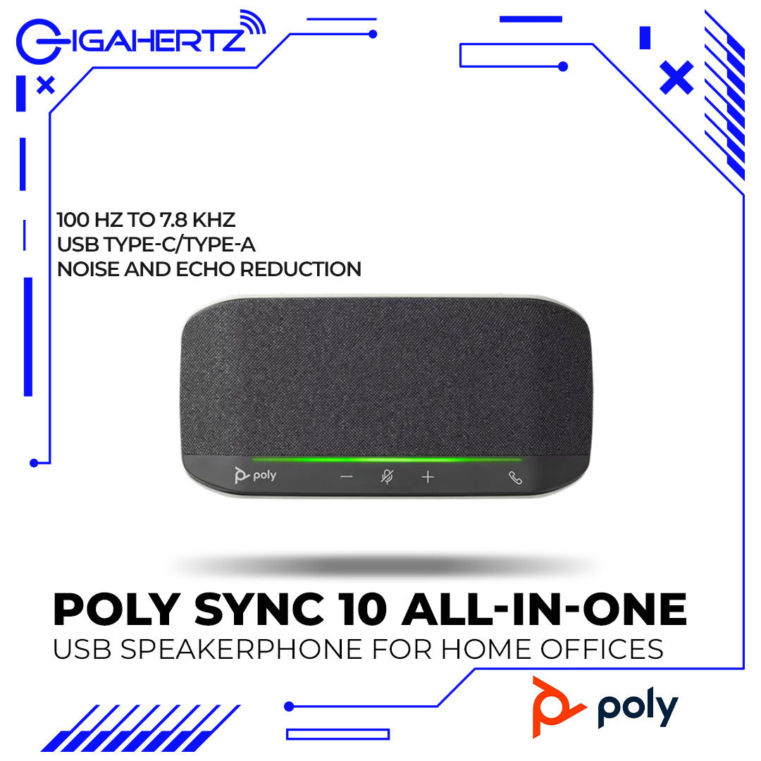 Poly Sync 10 All-In-One USB Speakerphone For Home Offices