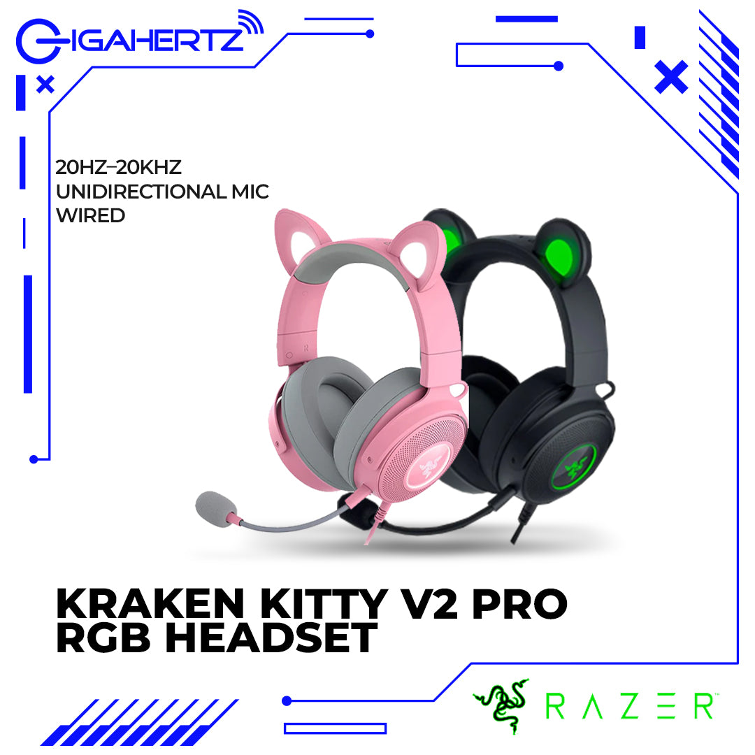 Razer Kraken Kitty V2 Pro Wired RGB Headset With Interchangeable Ears