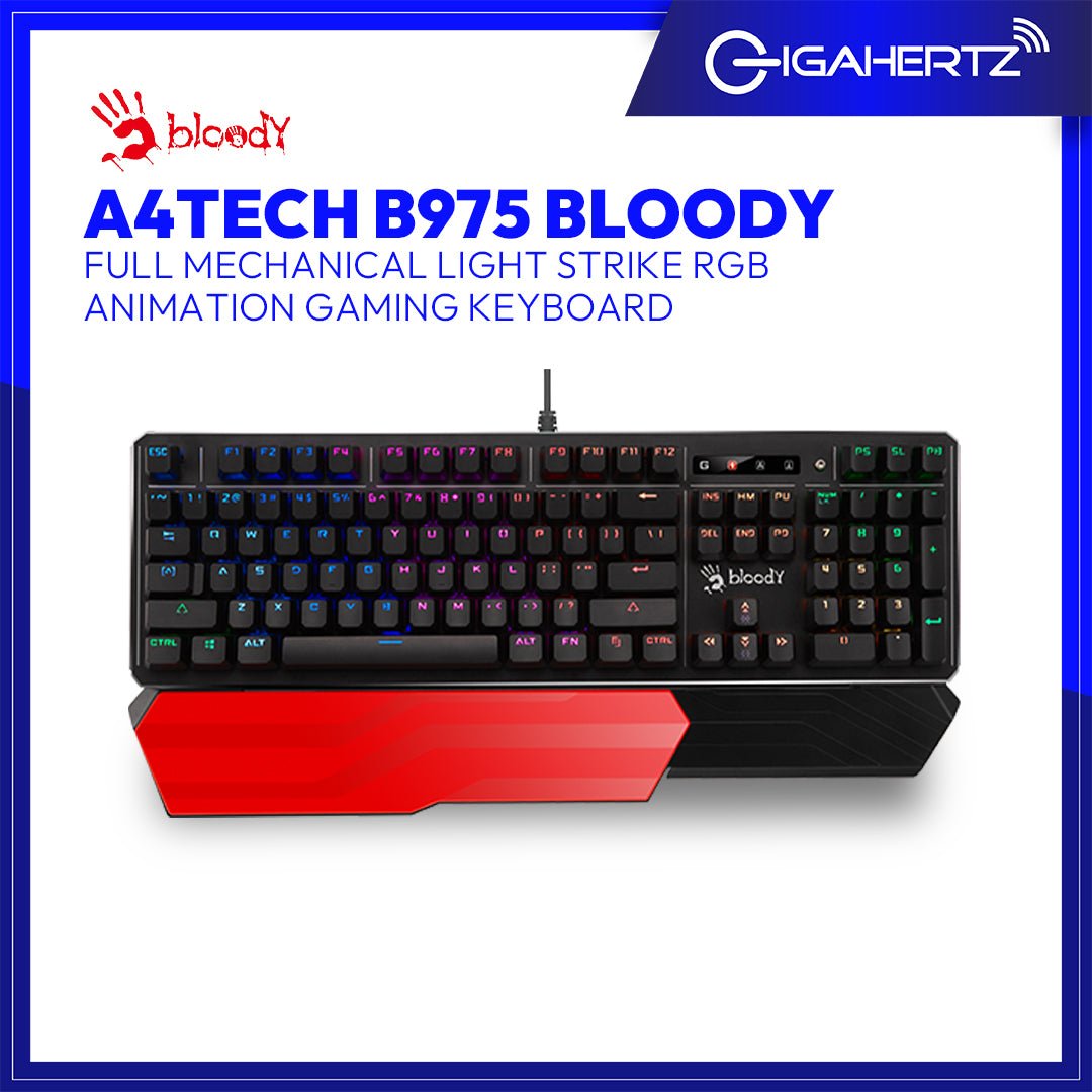 A4Tech B975 Bloody Full Mechanical Light Strike RGB Animation Gaming Keyboard | Gigahertz