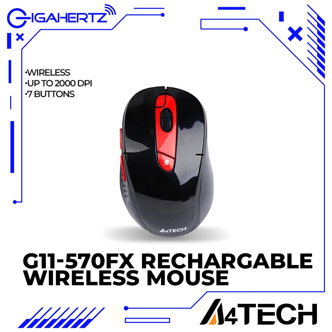 A4Tech G11 - 570FX Rechargable Wireless Mouse | Gigahertz