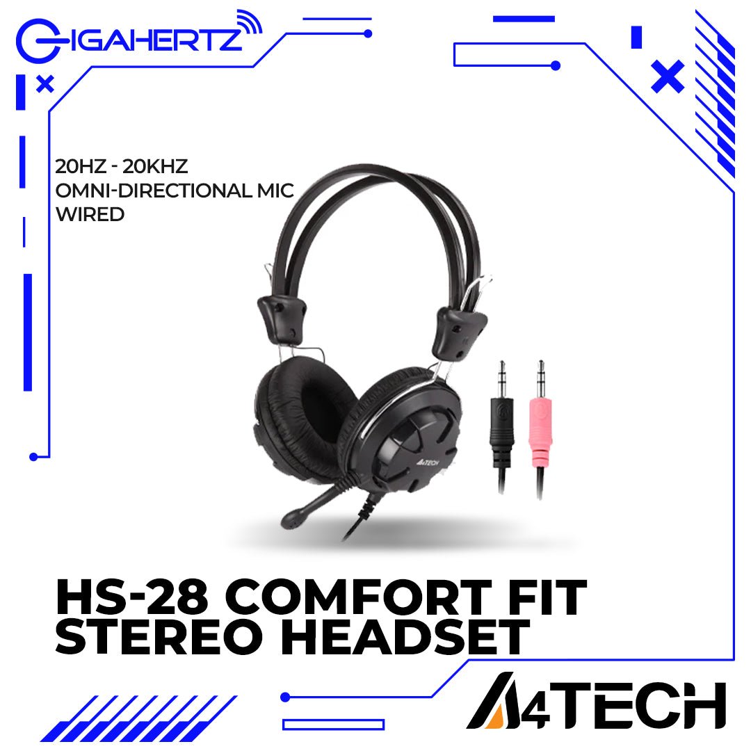 A4Tech HS - 28 Comfort Fit Stereo Headset | Gigahertz