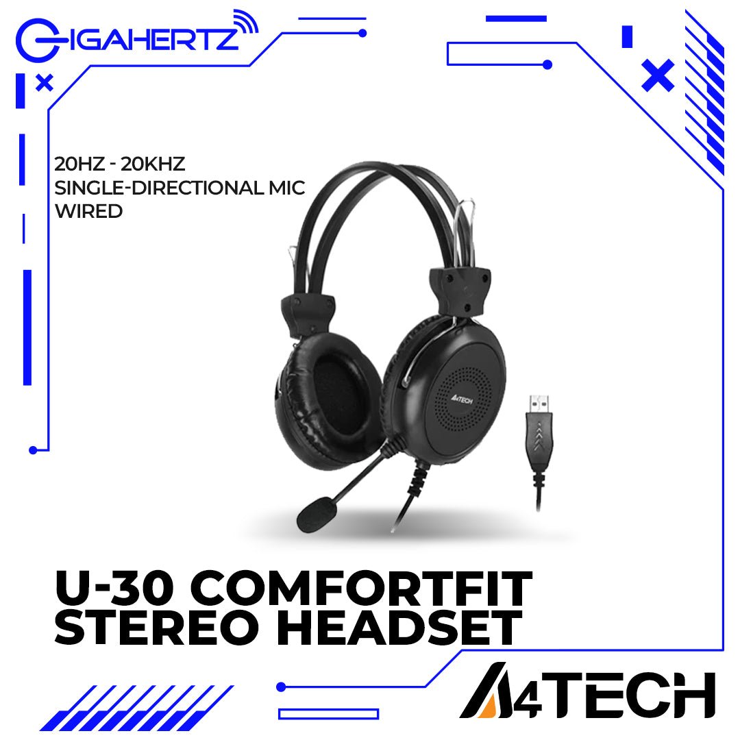 A4Tech HU - 30 ComfortFit Stereo USB Headset | Gigahertz