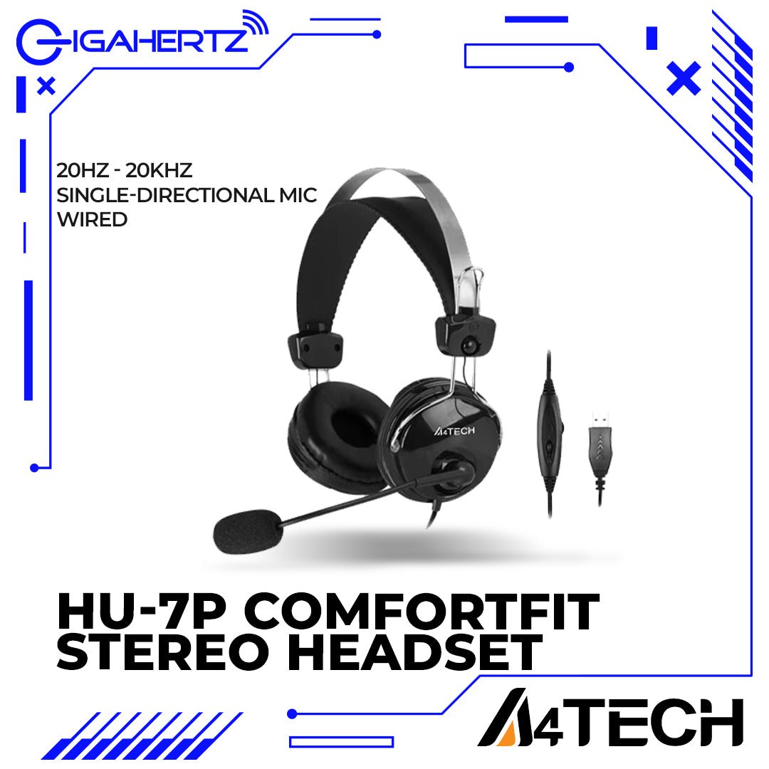 A4Tech HU - 7P ComfortFit Stereo USB Headset | Gigahertz