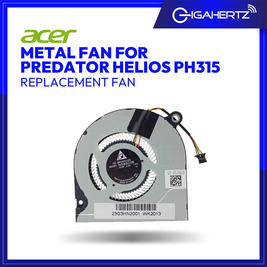 Acer 23.Q3HN2.001 Metal Fan for Acer Predator Helios PH315 - 51/PH317 - 52 | Gigahertz