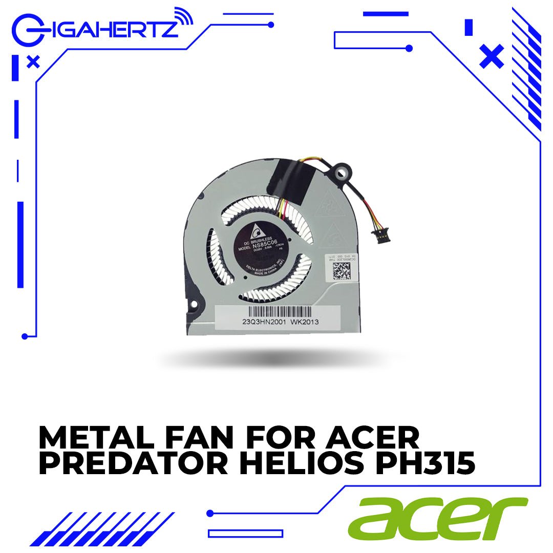 Acer 23.Q3HN2.001 Metal Fan for Acer Predator Helios PH315 - 51/PH317 - 52 | Gigahertz | Gigahertz