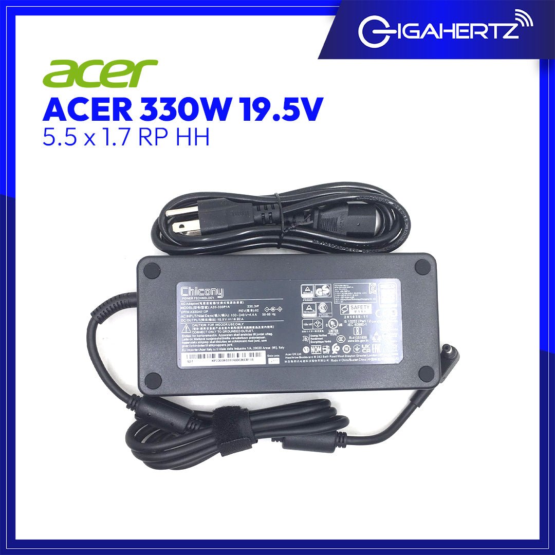 Acer Adapter 330W 19.5V 5.5 X 1.7 RP HH | Gigahertz