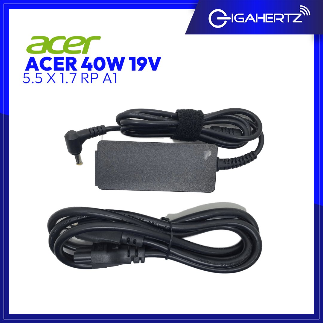 Acer Adapter 40W 19V 5.5 X 1.7 RP A1 | Gigahertz