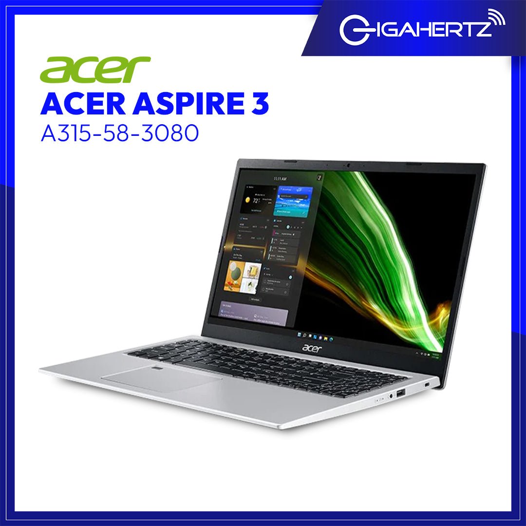 Acer Aspire 3 A315 - 58 - 3080 OPI | 15.6" FHD | i3 - 1115G4 | UHD Graphics | 8GB RAM | 512GB SSD | WIN 10 | Gigahertz