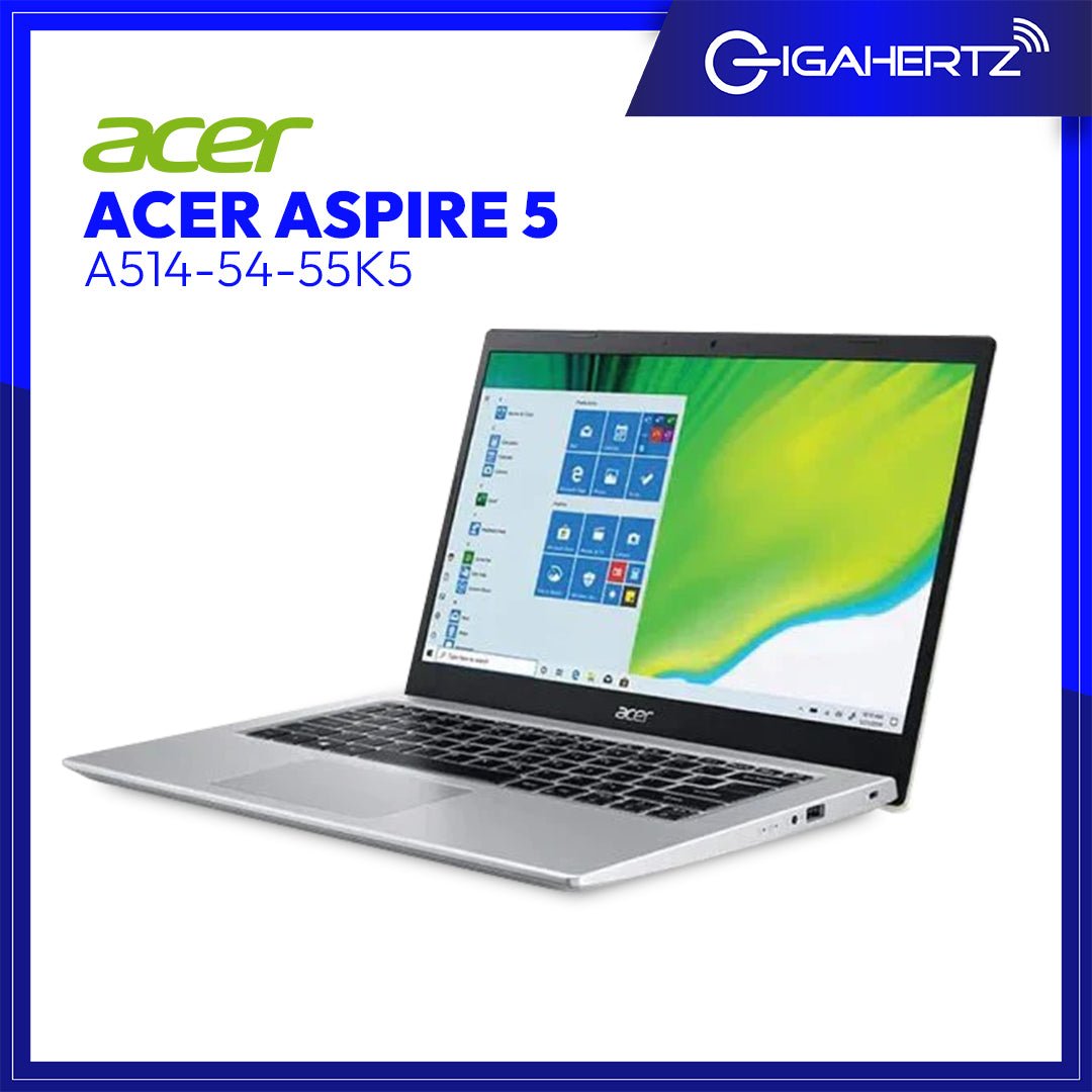 Acer Aspire 5 A514 - 54 - 55K5 | 14" FHD | i5 - 1135G7 | Iris Xe Graphics | 8GB RAM | 512GB SSD | WIN 11 | Gigahertz