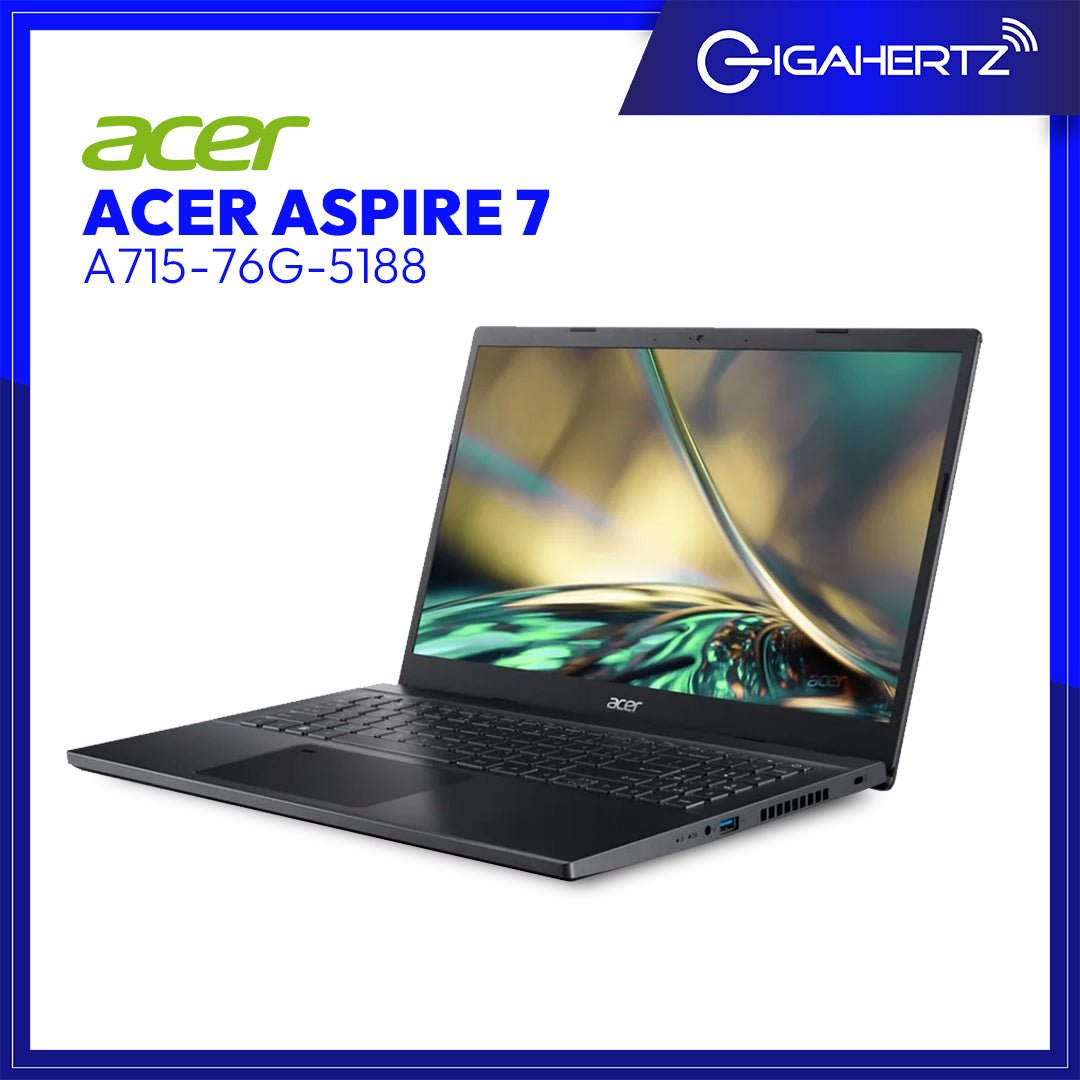 Acer Aspire 7 A715 - 76G - 5188 | 15.6" LCD | i5 - 12450H | GeForce RTX 2050 | 8GB RAM | 512GB SSD | WIN 11 | Gigahertz