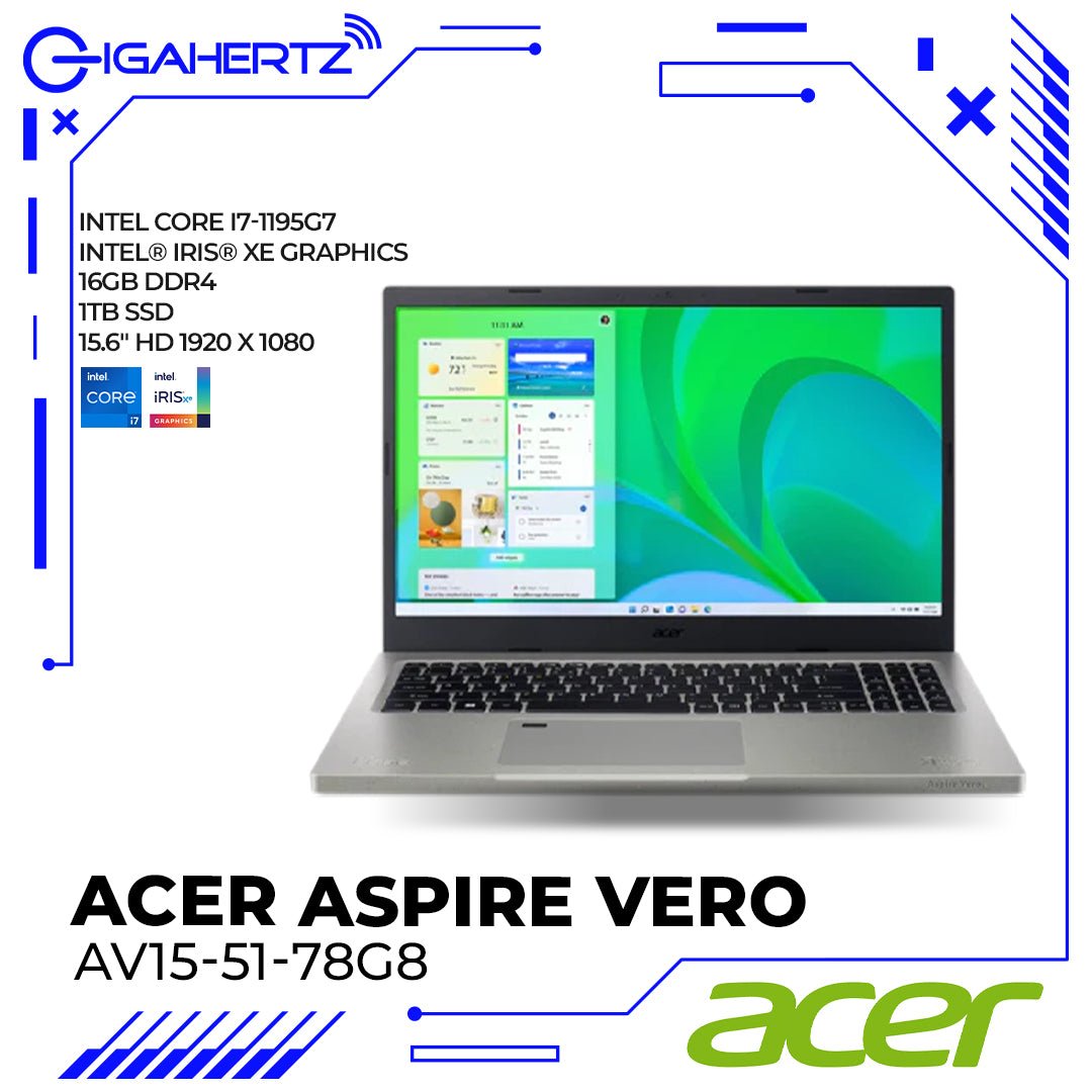 Acer Aspire Vero AV15 - 51 - 78G8 | Gigahertz | ACER