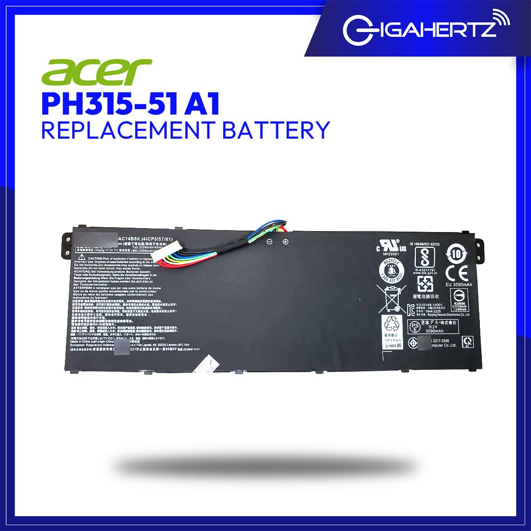 Acer Battery PH315 - 51 A1 for Acer Predator Helios 300 PH315 - 51 | Gigahertz