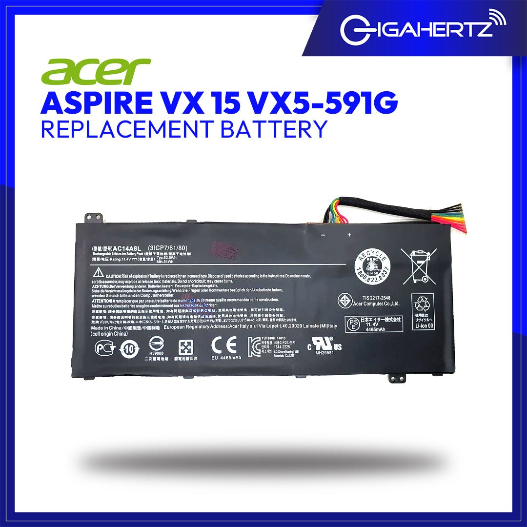 Acer Battery VX5 - 591G A1 for Acer Aspire VX 15 VX5 - 591G | Gigahertz