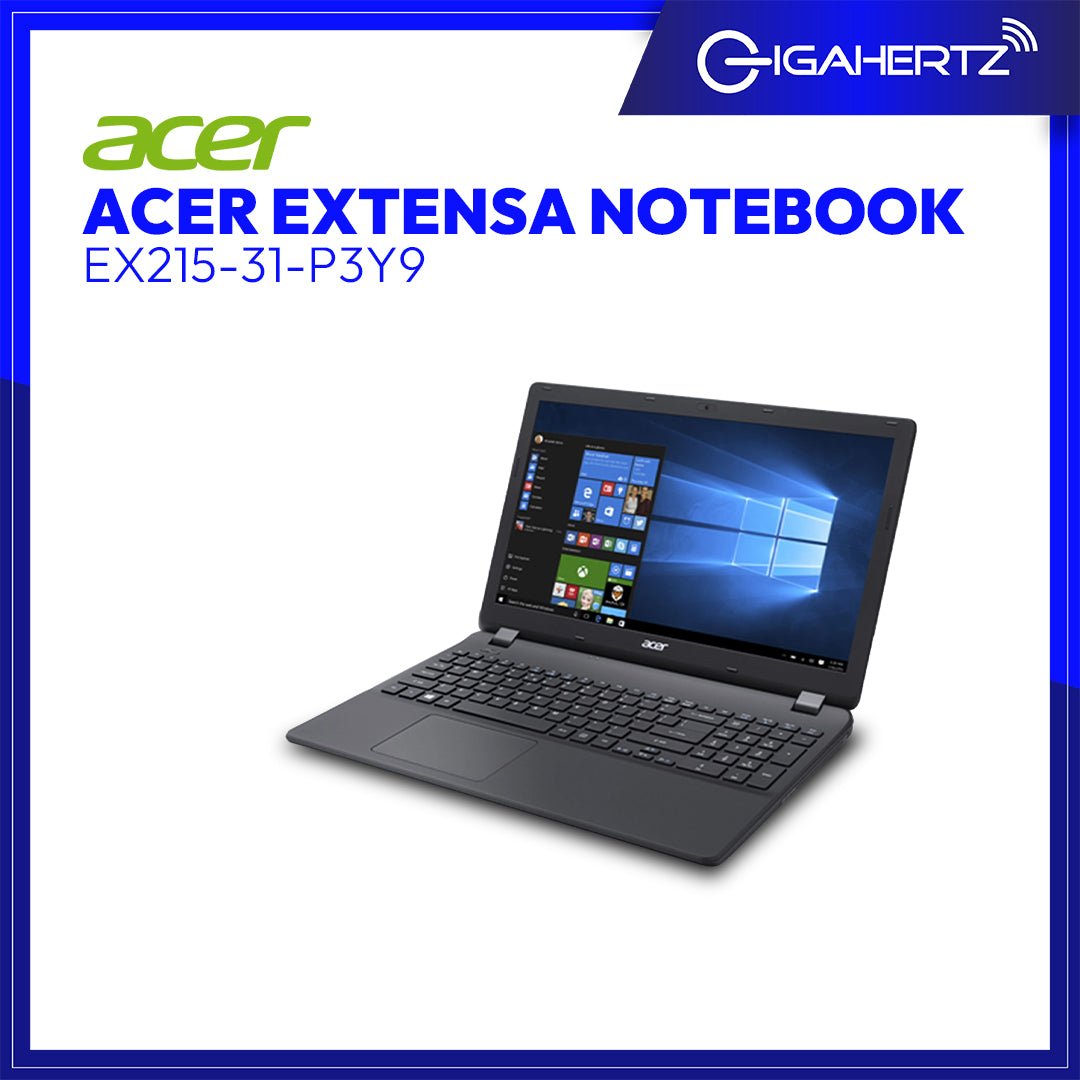 Acer Extensa EX215 - 31 - P3Y9 Notebook Laptop | 15.6" FHD | Pentium Silver N5030 | UHD Graphics 605 | 4GB RAM | 256GB SSD | WIN 10 | Gigahertz