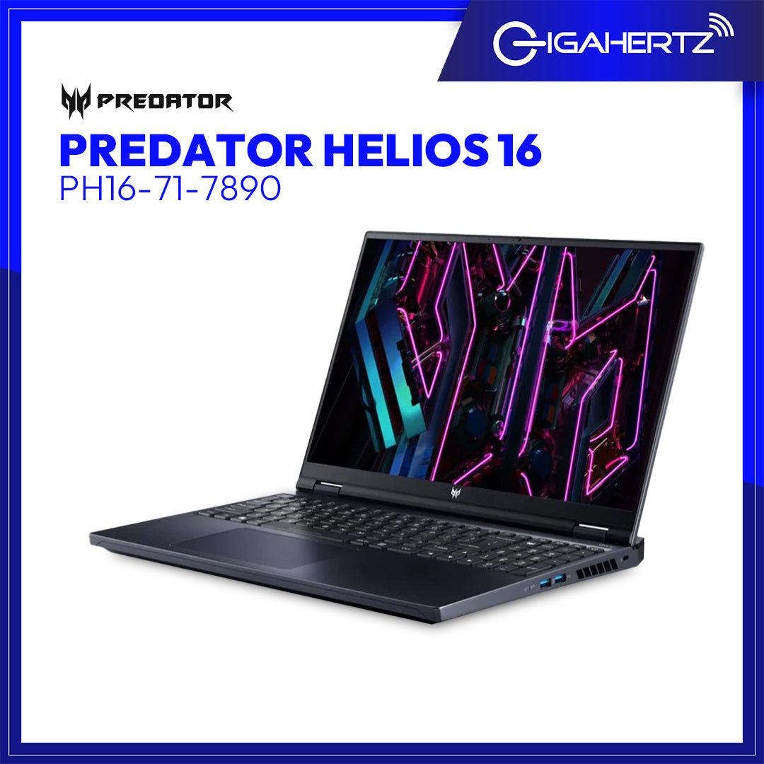 Acer Predator Helios 16 PH16 - 71 - 7890 Gaming Notebook | 16" LCD | i7 - 13700HX | GeForce RTX 4060 | 16GB RAM | 512GB SSD | WIN 11 | Gigahertz