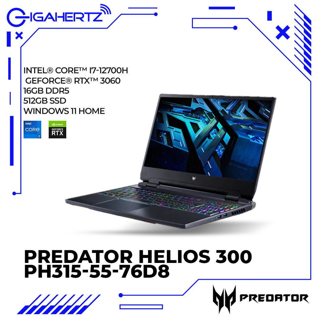 Acer Predator Helios 300 PH315 - 55 - 76D8 Gaming Laptop - Laptop Tiangge | Gigahertz | ACER