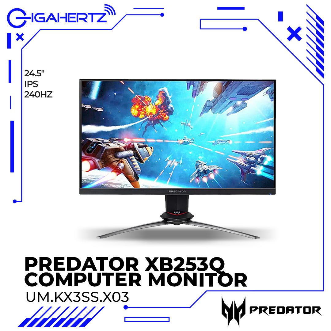 Acer Predator XB253Q 24.5 - Inch IPS Full HD 240Hz Computer Monitor | Gigahertz