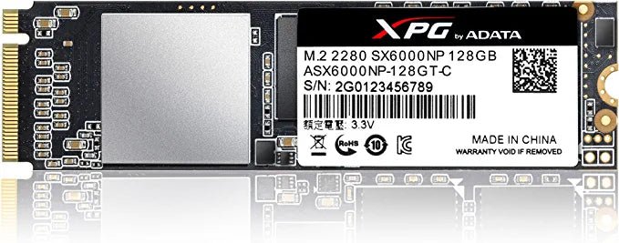 Adata XPG SX6000 128GB PCIe GEN3X2 M.2 2280 SSD | Gigahertz | ADATA