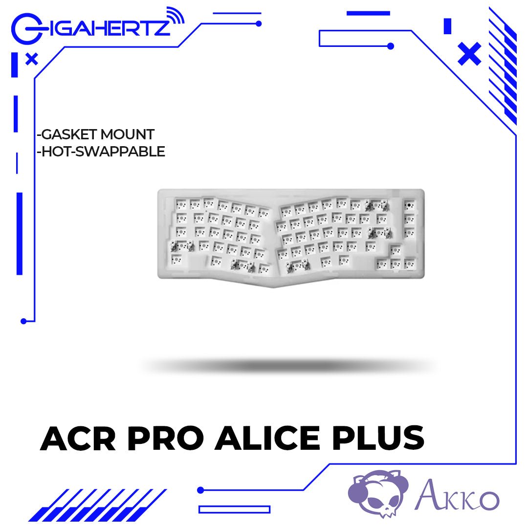 Akko ACR Pro Alice Plus Barebone Custom Mechanical Keyboard Hot - Swappable DIY Kit Gasket Mount | Gigahertz | Akko