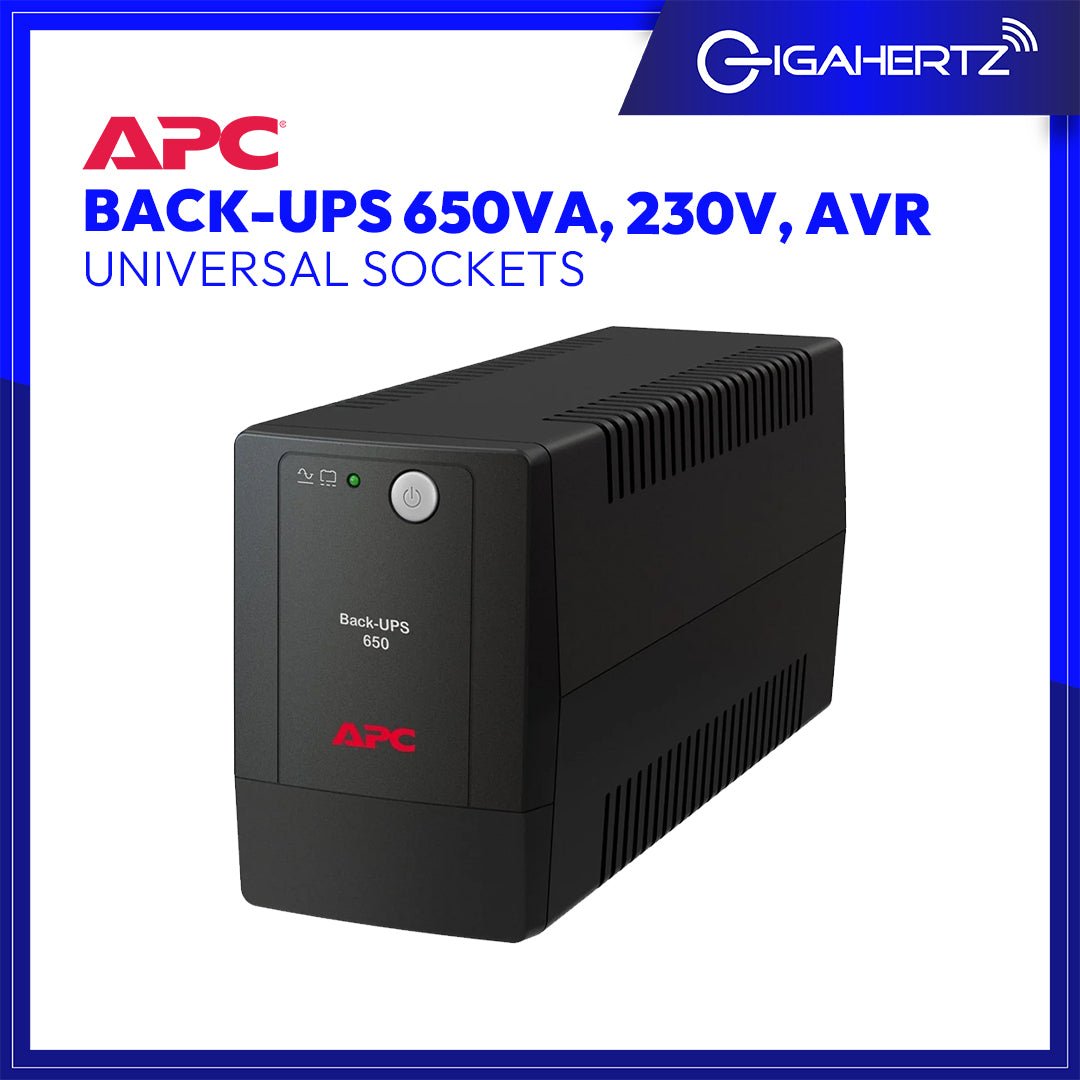 APC Back - UPS 650VA, 230V, AVR, Universal Sockets | Gigahertz