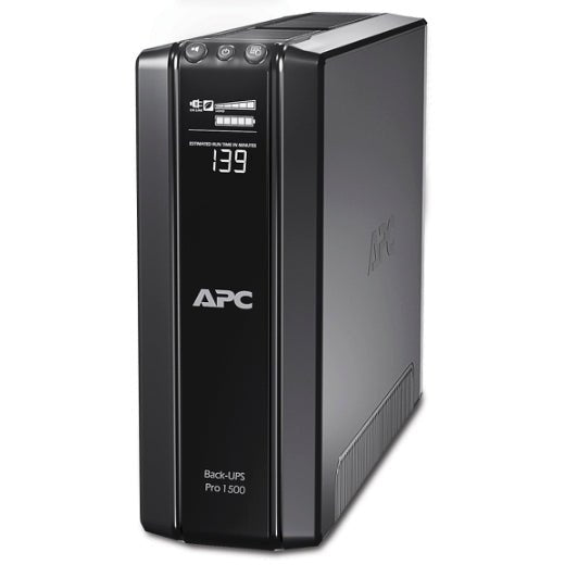 APC Back - UPS Pro, 1500VA/865W, Tower, 230V, 10x IEC C13 outlets, AVR, LCD, User Replaceable Battery | Gigahertz