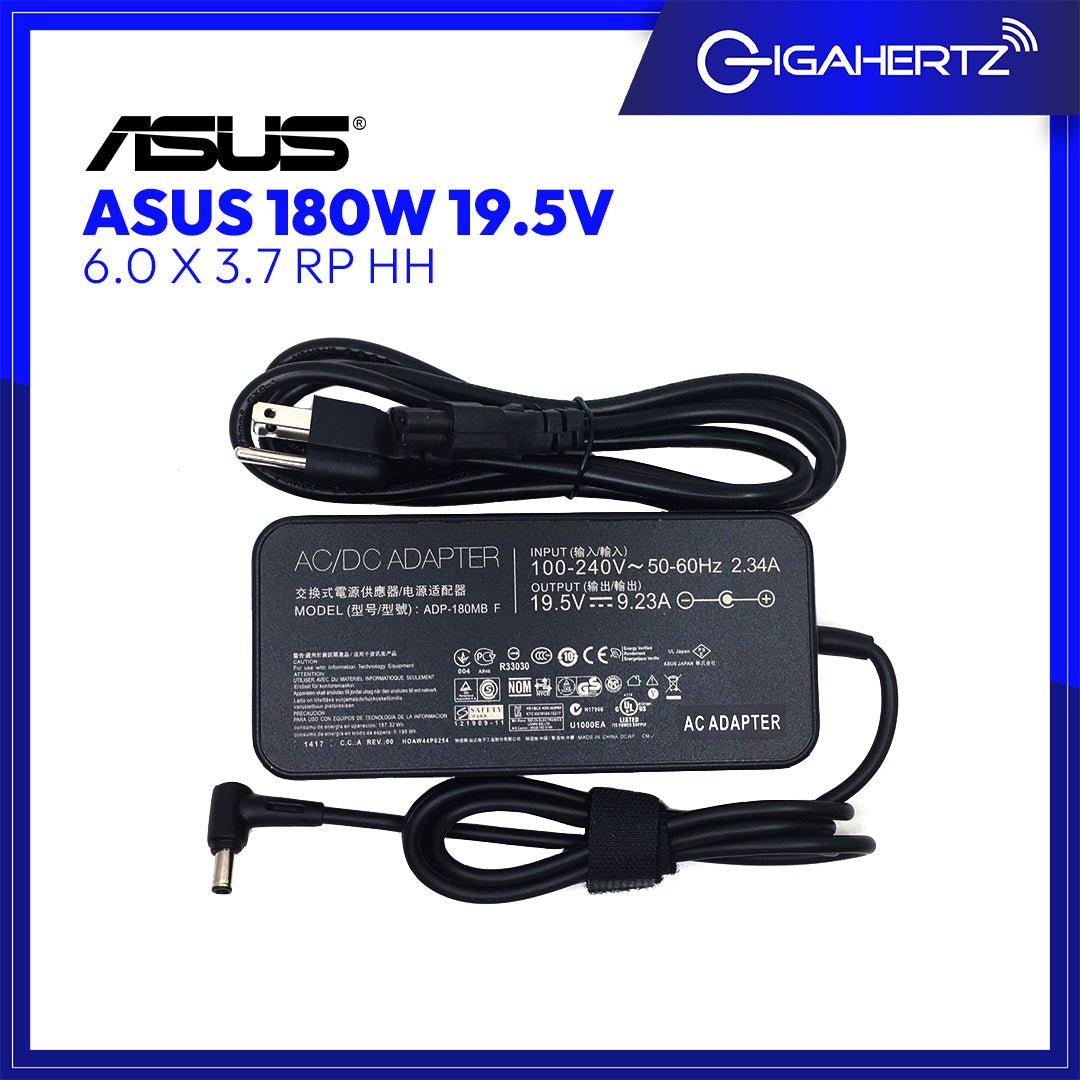 Asus Adapter 180W 19.5V 6.0 X 3.7 RP HH | Gigahertz