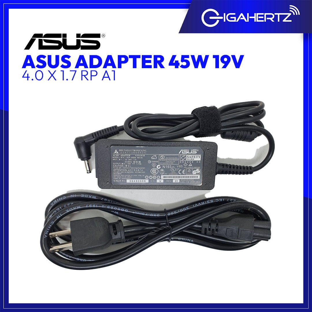 Asus Adapter 45W 19V 4.0 X 1.7 RP A1 | Gigahertz