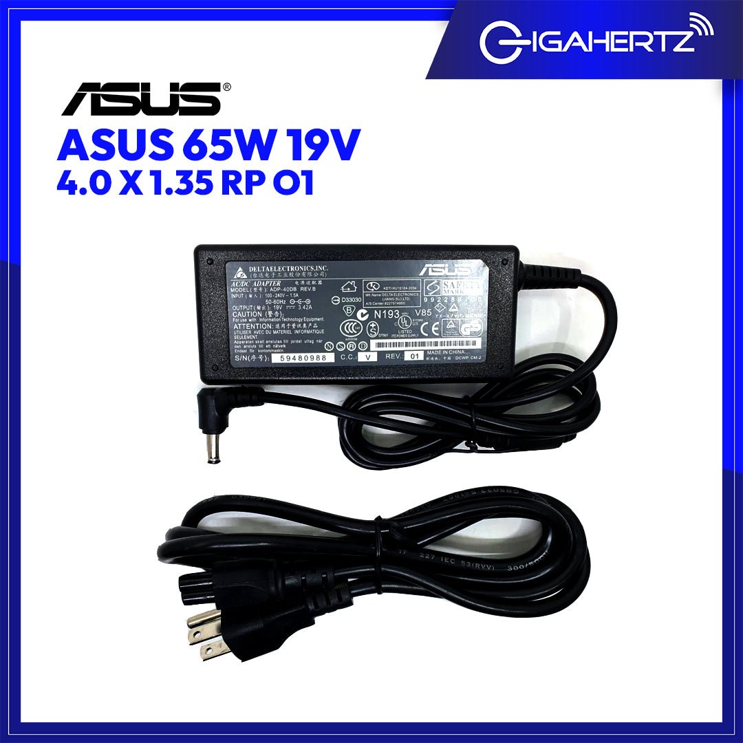 Asus Adapter 65W 19V 4.0 X 1.35 RP O1 | Gigahertz