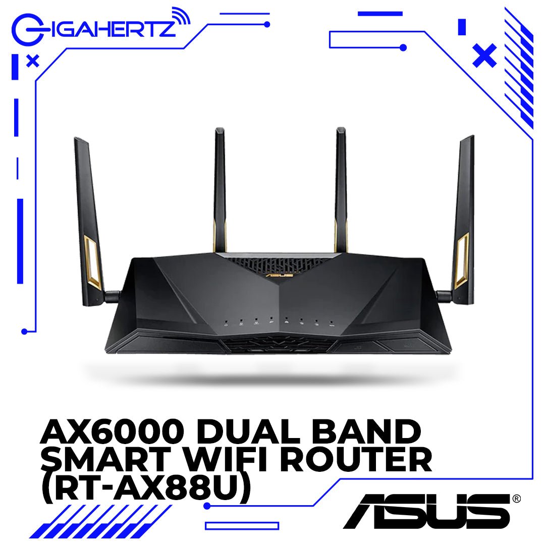 Asus AX6000 Dual Band Smart Wifi Router (RT - AX88U) | Gigahertz | Gigahertz